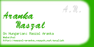 aranka maszal business card